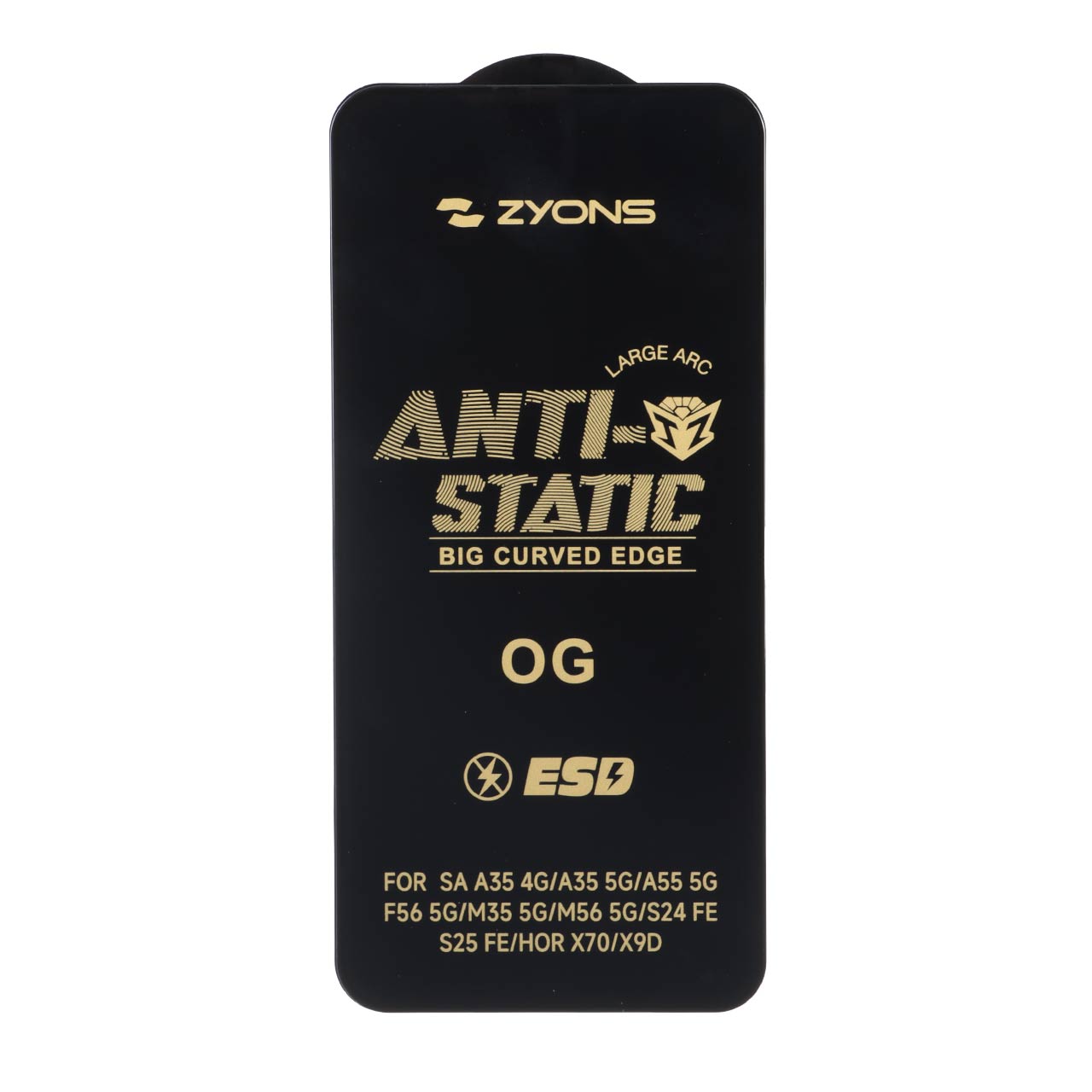 محافظ صفحه نمایش شیشه ای Full Cover ESD Anti Static - Zyons OG مدل Samsung Galaxy A35 / A55