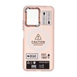 قاب Caution مات طرح مگ سیف دکمه متال Xiaomi Redmi Note 12 4G - صورتی