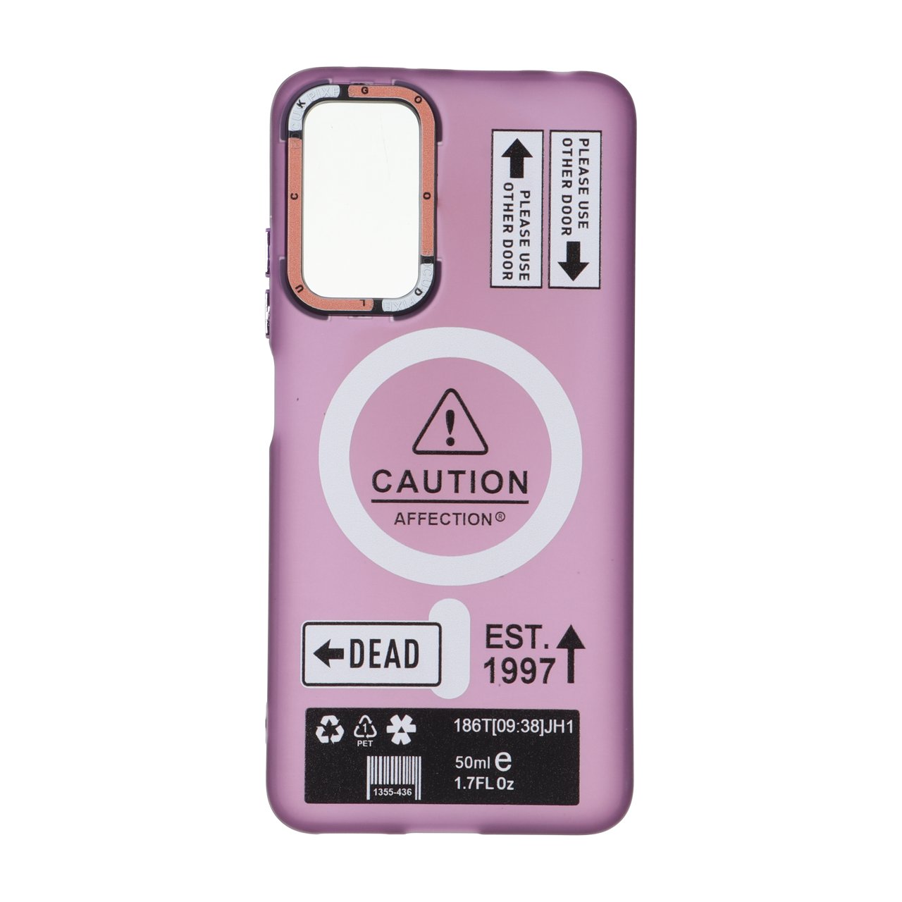 قاب Caution مات طرح مگ سیف دکمه متال Xiaomi Redmi Note 12 Pro 4G / Redmi Note 11 Pro - ارغوانی