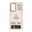 قاب Caution مات طرح مگ سیف دکمه متال Samsung Galaxy A52 / A52s - صورتی