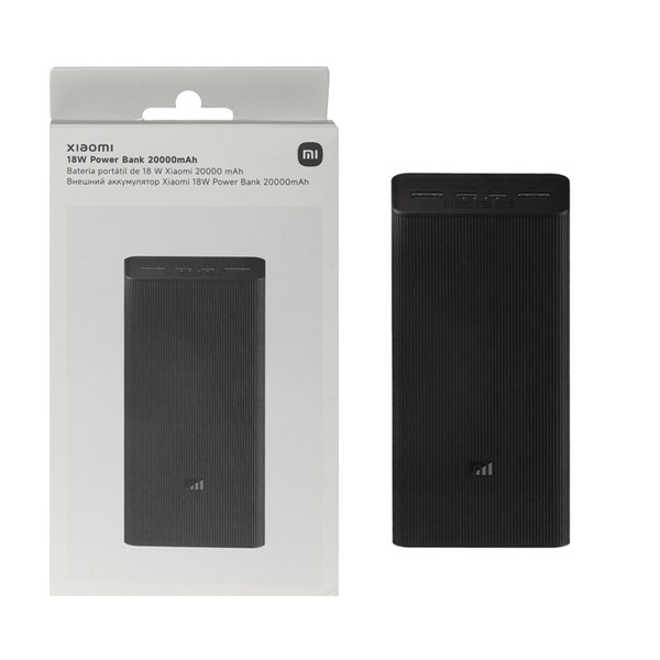 پاوربانک فست شارژ Xiaomi 20000mAh مدل PB2018ZM 18W - مشکی - MMS - اصل چین (گارانتی شش ماهه YA)