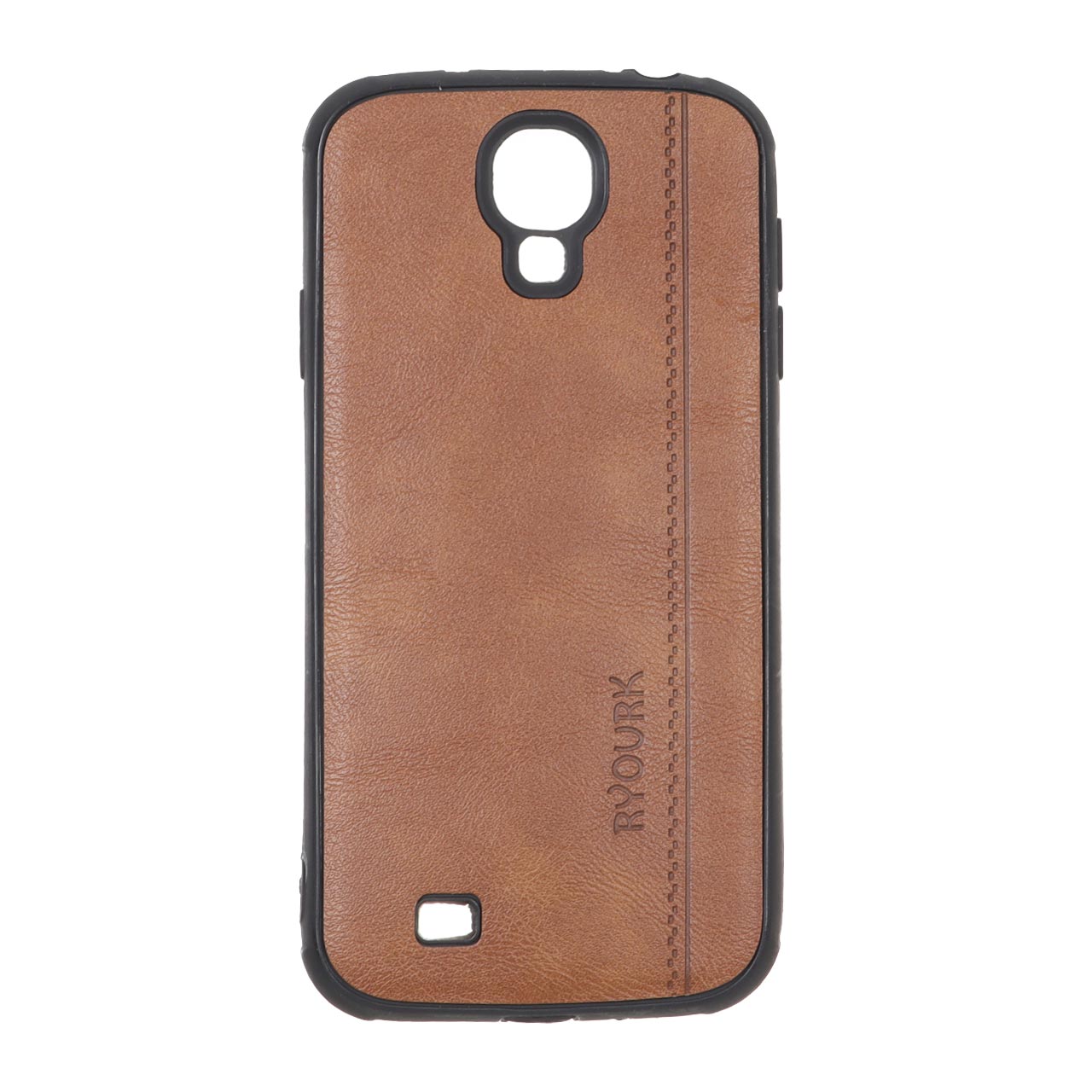 قاب طرح چرم RYOURK مدل Samsung Galaxy S4 - قهوه ای