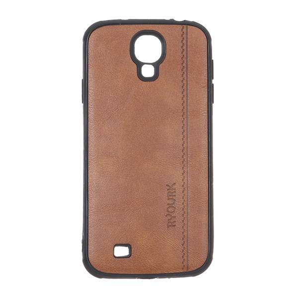 قاب طرح چرم RYOURK مدل Samsung Galaxy S4 - قهوه ای