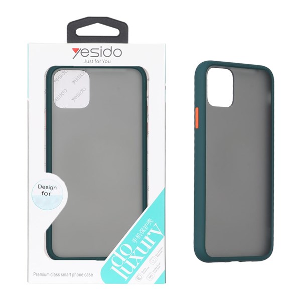 قاب Yesido مات دور رنگی Apple iPhone 11 Pro Max - سبز (پک دار)