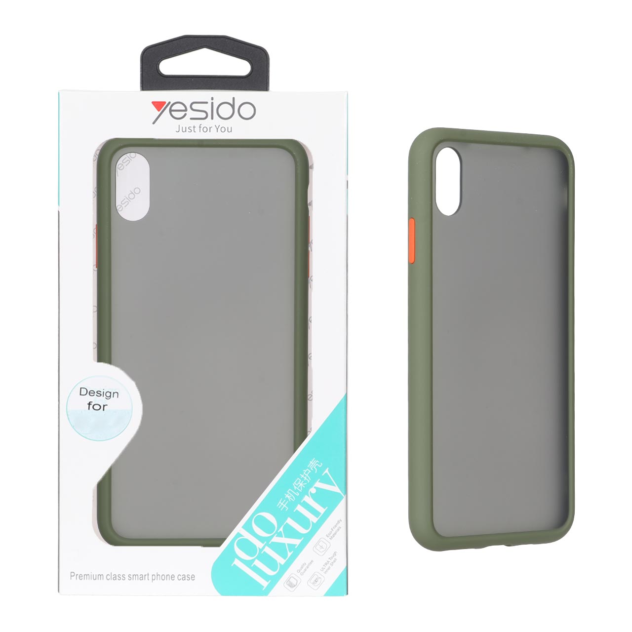 قاب Yesido مات دور رنگی Apple iPhone X Max / iPhone XS Max - سبز زیتونی (پک دار)