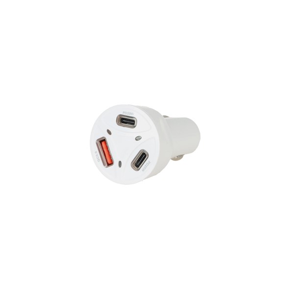شارژر فندکی PD و فست سه پورت مدل CC-81 58W - سفید DST (گارانتی شش ماهه)