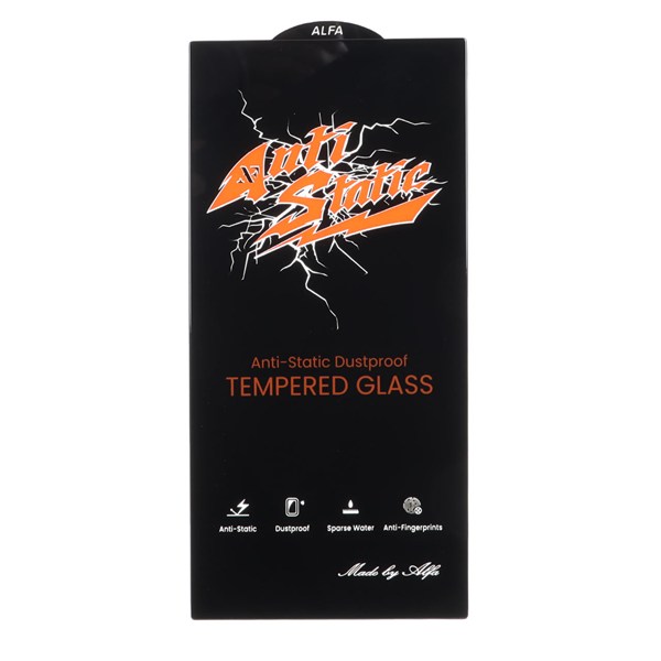 محافظ صفحه نمایش شیشه ای Full Cover Anti Static ALFA مدل Samsung Galaxy S24 Ultra
