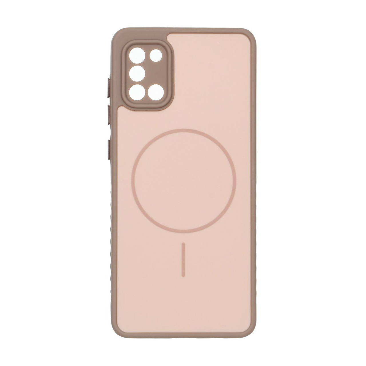 قاب Soft طرح مگ سیف محافظ لنزدار Samsung Galaxy A31 - نسکافه ای