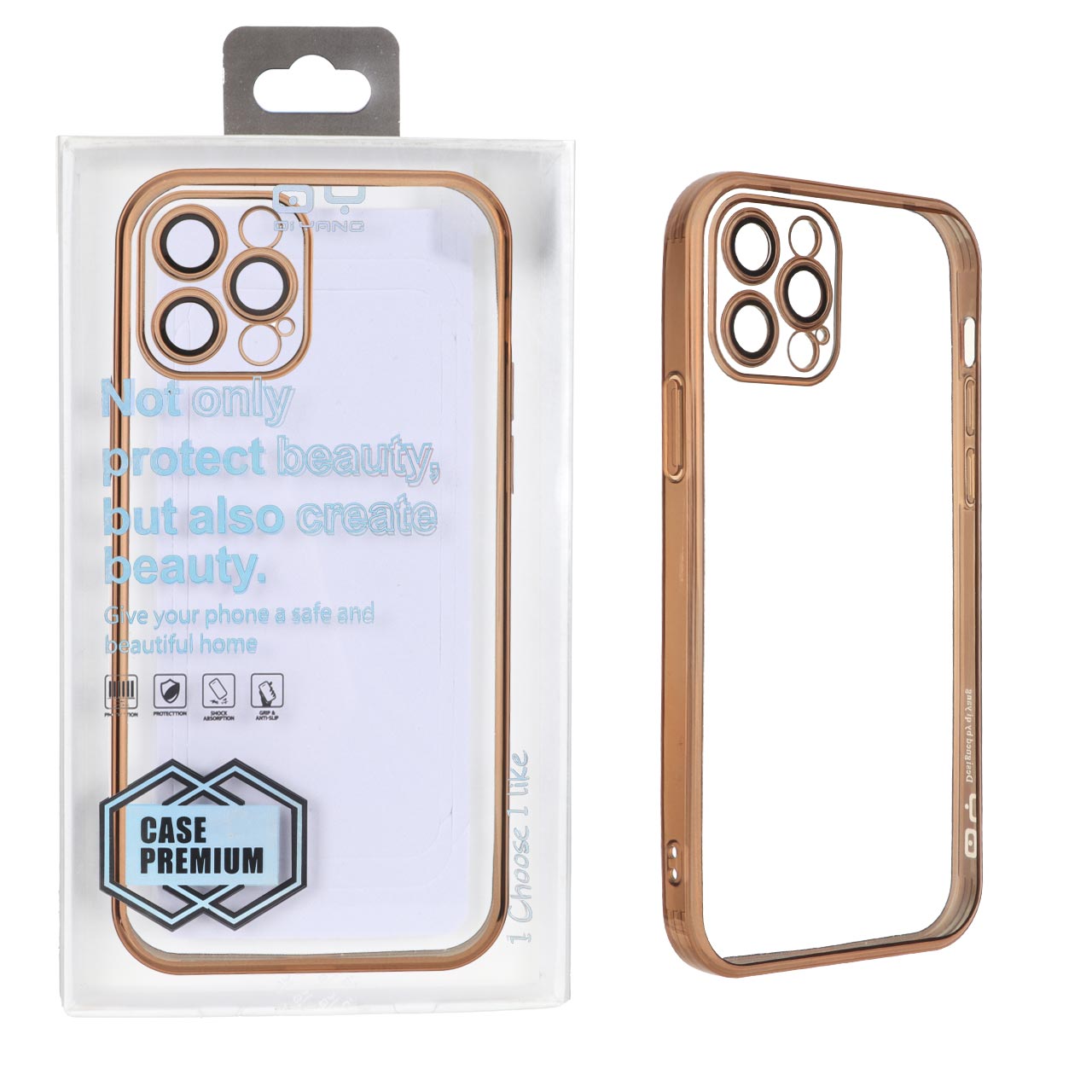 قاب Apple iPhone 12 Pro QY - طلایی (پک دار)