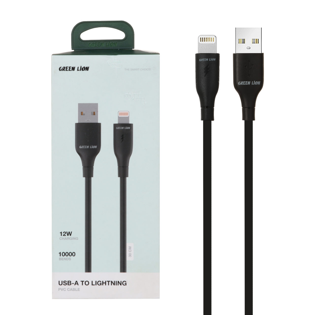 کابل شارژ فست آیفون Green Lion مدل GNPV30UTLGBK - مشکی (کارکرده )