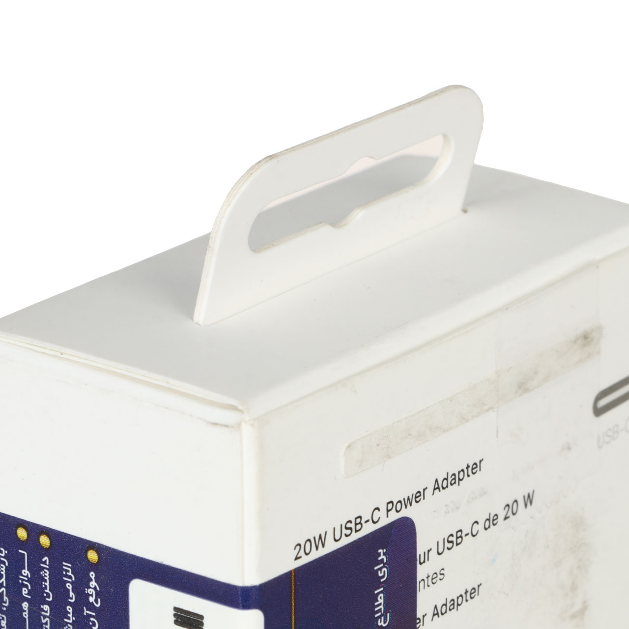 شارژر دیواری اپل 3 پین 20W - B/A - سفید - اصلی (کارکرده)