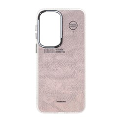 قاب Youngkit طرح بارکد پوست ماری دور مات Samsung Galaxy A37 - رزگلد