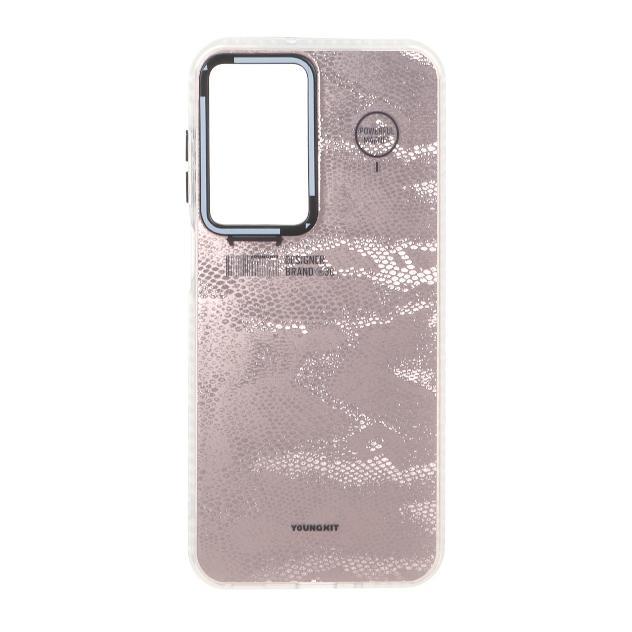 قاب Youngkit طرح بارکد پوست ماری دور مات Samsung Galaxy A17 / A26 - رزگلد