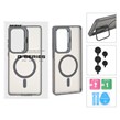 قاب Case Pro لنز آلومینیومی مات Magsafe با ست محافظ لنز رینگی مدل Samsung Galaxy S25 Ultra - خاکستری (پک دار)