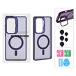 قاب Case Pro لنز آلومینیومی مات Magsafe با ست محافظ لنز رینگی مدل Samsung Galaxy S25 Ultra - بنفش (پک دار)