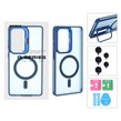 قاب Case Pro لنز آلومینیومی مات Magsafe با ست محافظ لنز رینگی مدل Samsung Galaxy S25 Ultra - سرمه ای (پک دار)