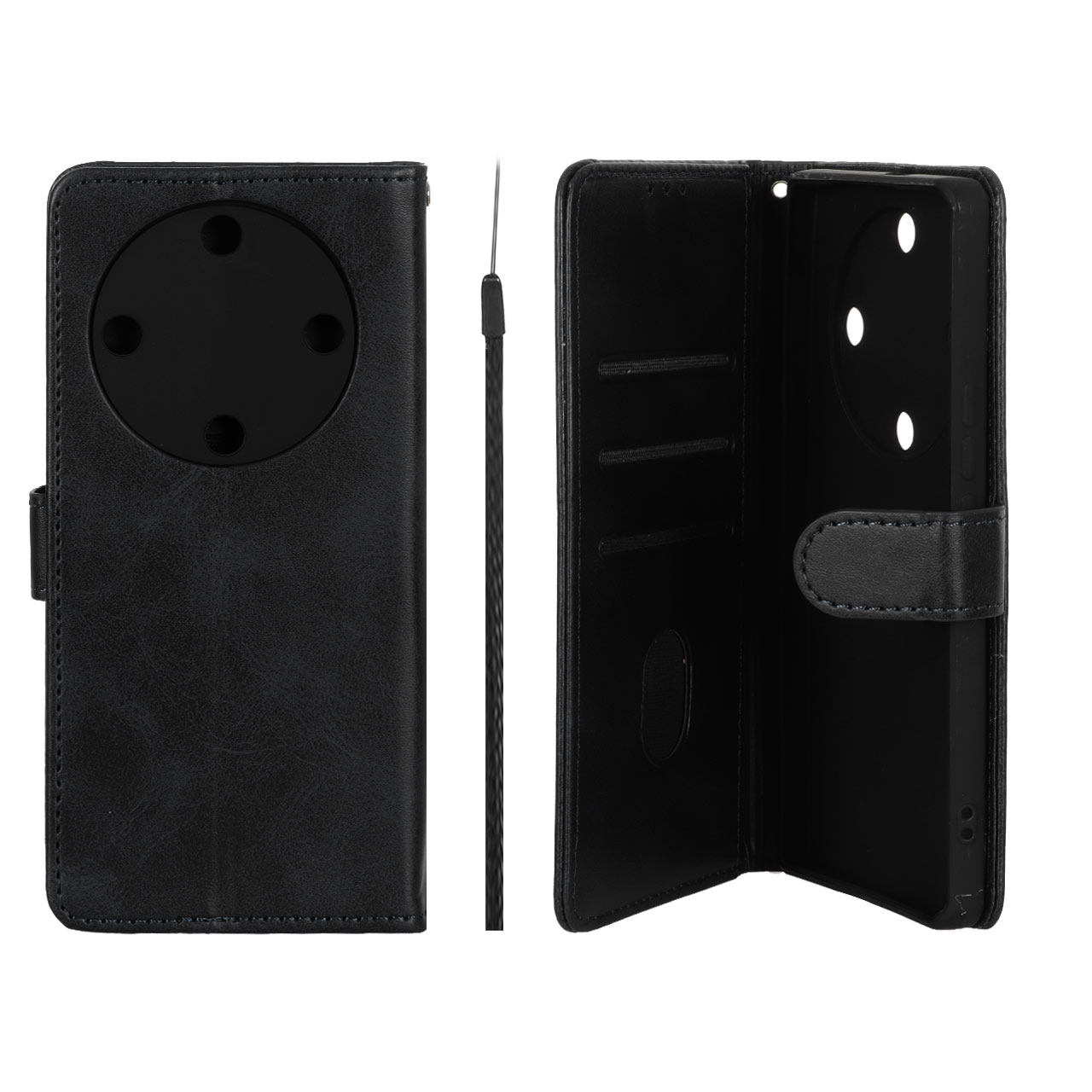 کیف موبایل مگنتی Crystal داخل مخمل Honor X9a - مشکی