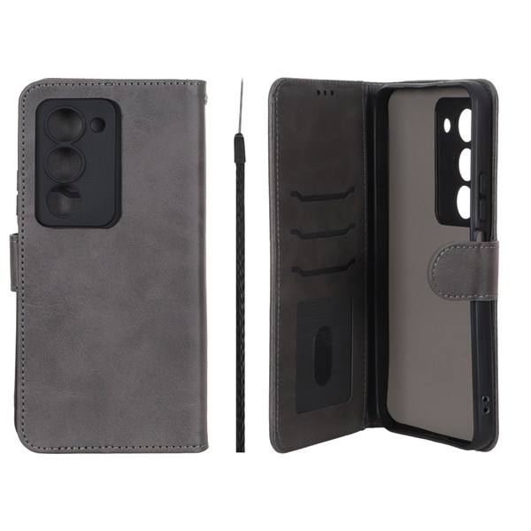 کیف موبایل مگنتی Crystal داخل مخمل Xiaomi Redmi 15 4G - طوسی