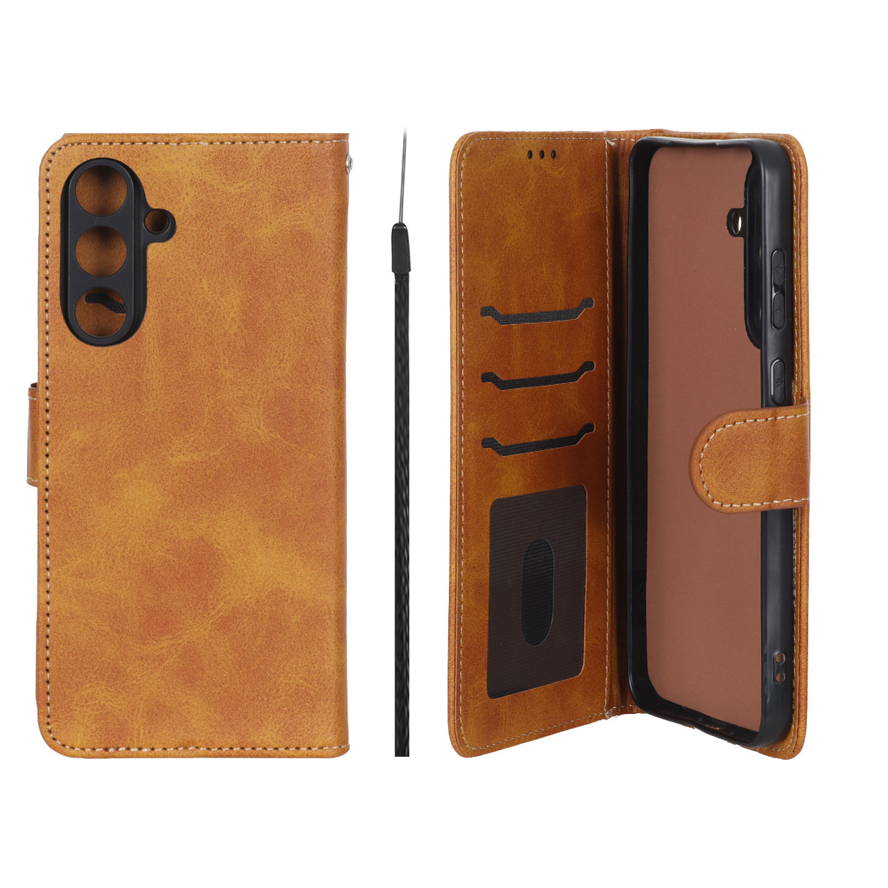 کیف موبایل مگنتی Crystal داخل مخمل Samsung Galaxy S25 FE - عسلی