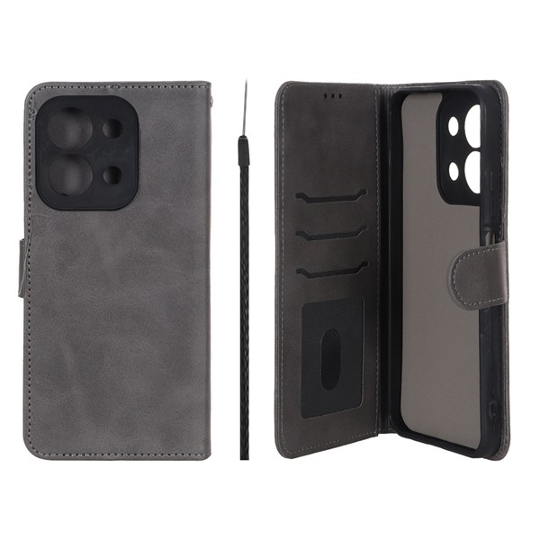 کیف موبایل مگنتی Crystal داخل مخمل Xiaomi Redmi 15C / Poco C85 - طوسی