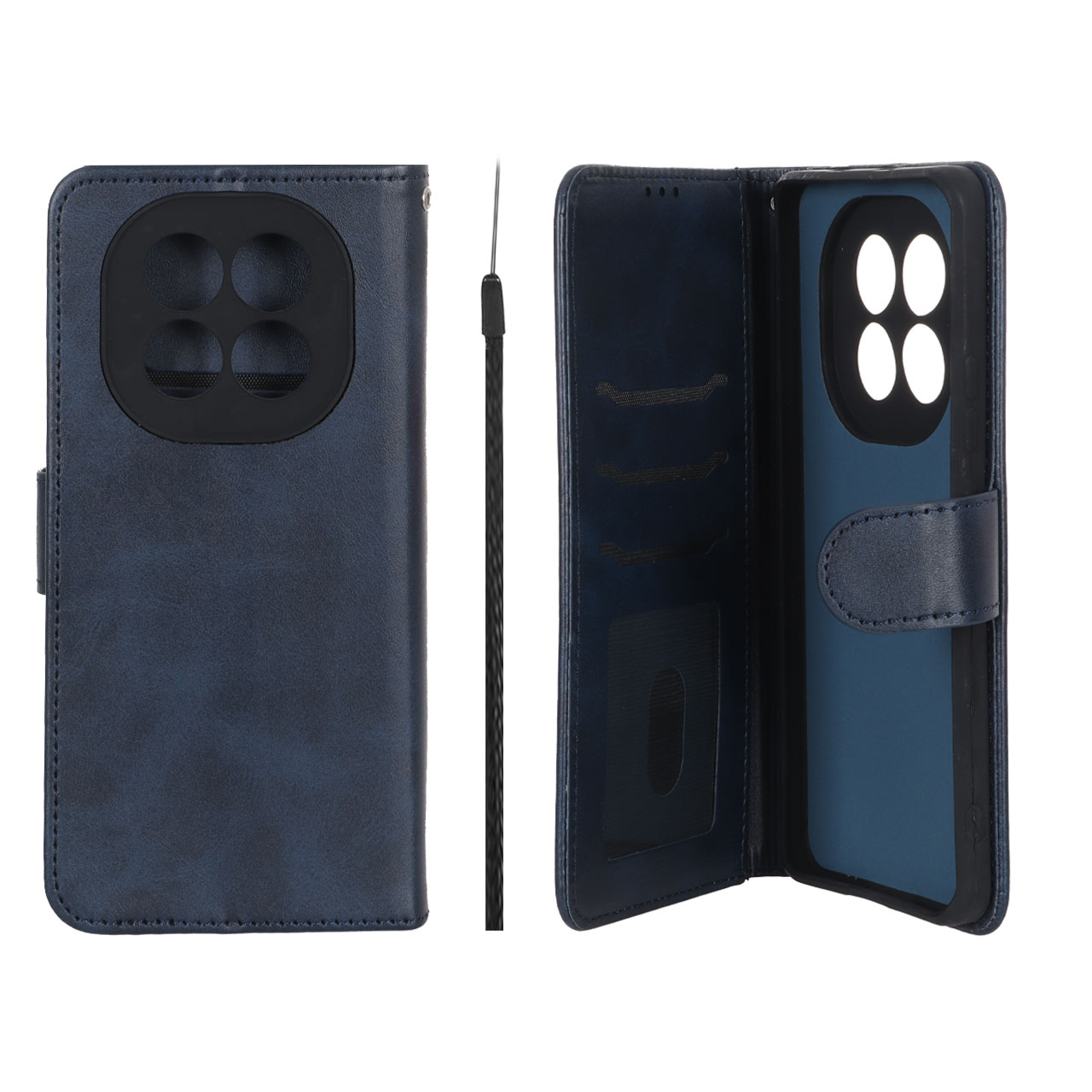 کیف موبایل مگنتی Crystal داخل مخمل Xiaomi Redmi Note 15 - سرمه ای