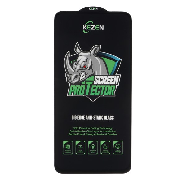 محافظ صفحه نمایش شیشه ای Full Cover Kezen Anti Static Big Edge مدل Xiaomi Redmi 15 / Poco M7 4G