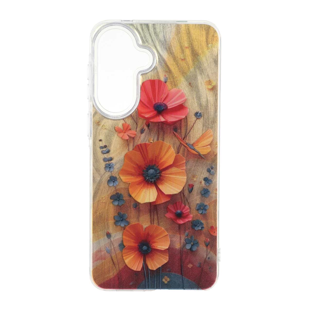 قاب اطلسی Flower دور شفاف Samsung Galaxy A57 - طرح 37