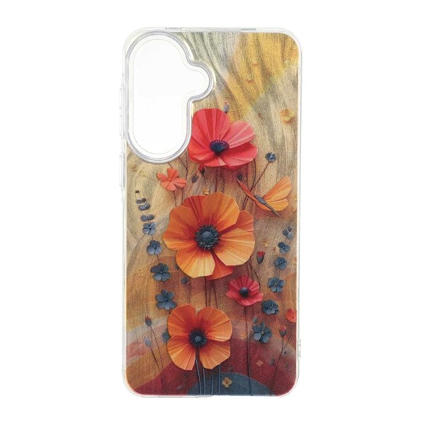 قاب اطلسی Flower دور شفاف Samsung Galaxy A57 - طرح 37