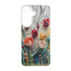 قاب اطلسی Flower دور شفاف Samsung Galaxy A57 - طرح 38
