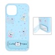 قاب Cute Puppy دولایه عروسک برجسته استندشو آینه ای Apple iPhone 13 / iPhone 14 - آبی