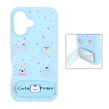 قاب Cute Puppy دولایه عروسک برجسته استندشو آینه ای Apple iPhone 17 - آبی