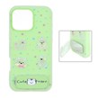 قاب Cute Puppy دولایه عروسک برجسته استندشو آینه ای Apple iPhone 16 Pro Max - سبز