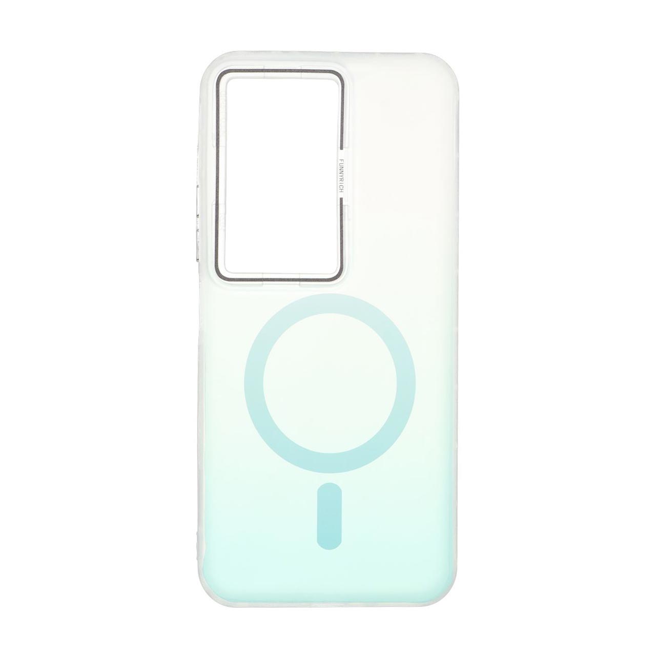 قاب Funnyrich طرح مگ سیف دور مات Xiaomi Redmi 15 4G - سبزآبی