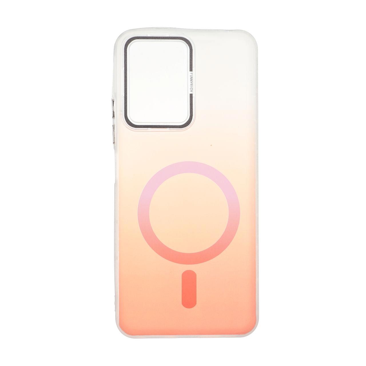 قاب Funnyrich طرح مگ سیف دور مات Xiaomi Redmi Note 12 4G - نارنجی