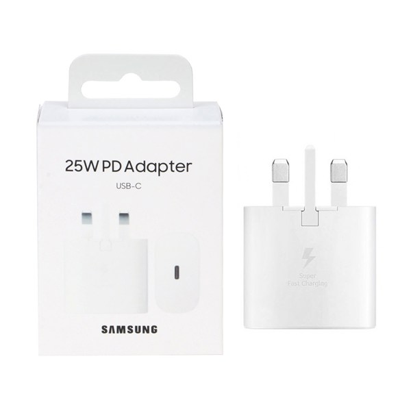 شارژر دیواری سه پین PD و فست Samsung مدل TA800 25W - سفید - SMO (گارانتی 6 ماهه شرکتی)