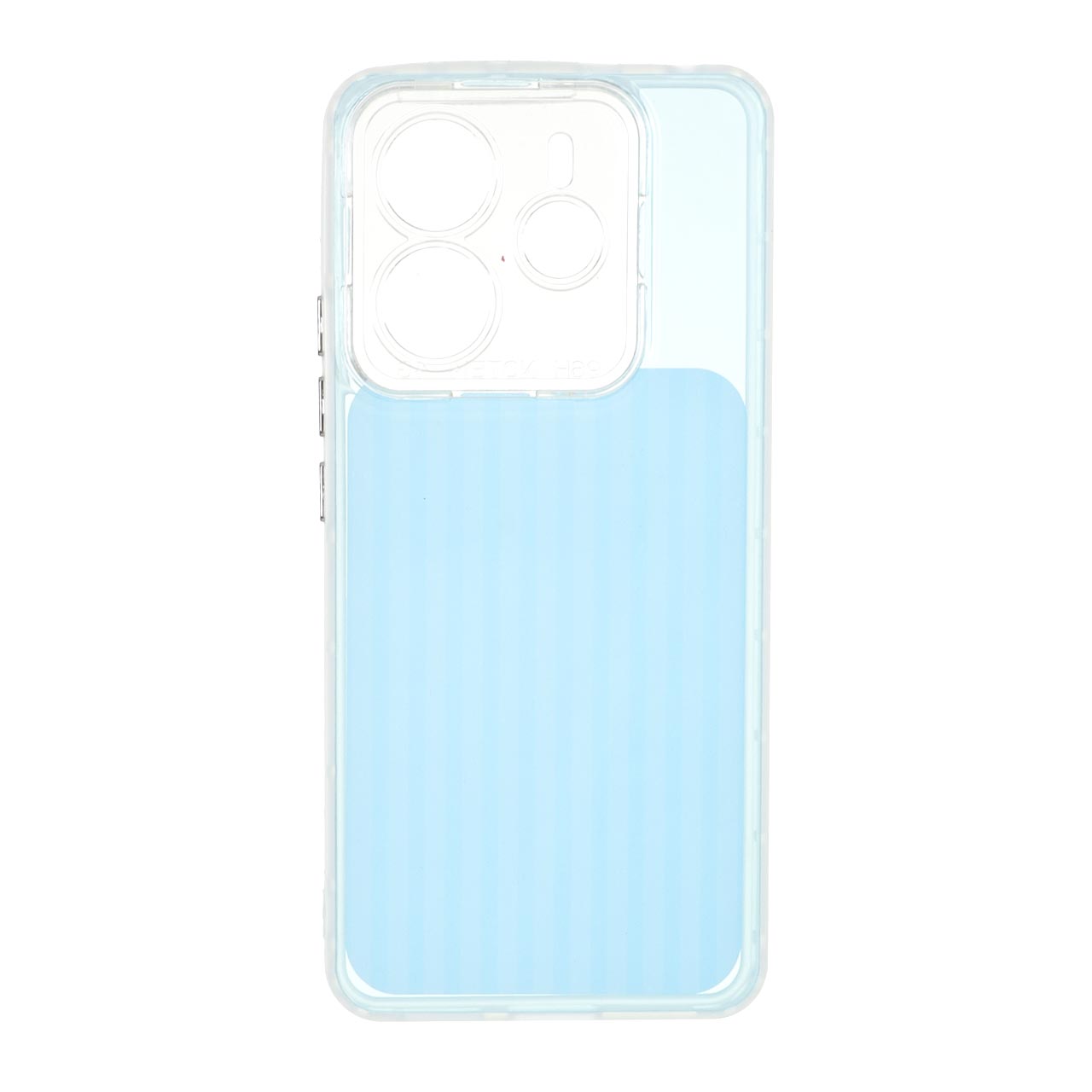 قاب مستطیلی Stripe لنز شفاف Xiaomi Redmi Note 14 4G - آبی