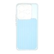 قاب مستطیلی Stripe لنز شفاف Xiaomi Redmi Note 14 4G - آبی
