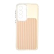 قاب مستطیلی Stripe لنز شفاف Samsung Galaxy A57 - گلبهی