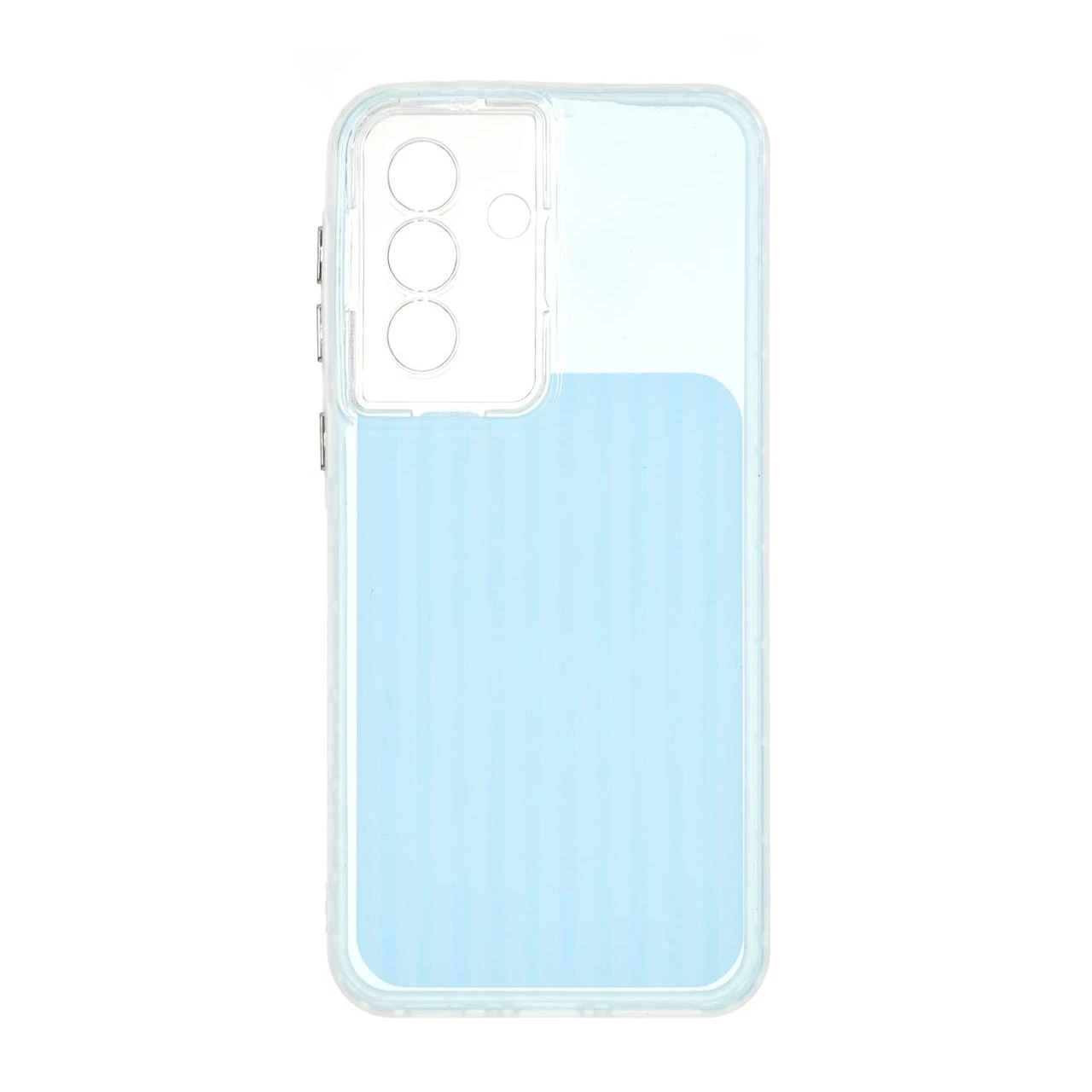 قاب مستطیلی Stripe لنز شفاف Samsung Galaxy A37 - آبی