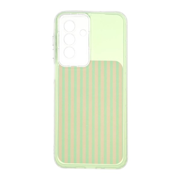 قاب مستطیلی Stripe لنز شفاف Samsung Galaxy A17 / A26 - سبز