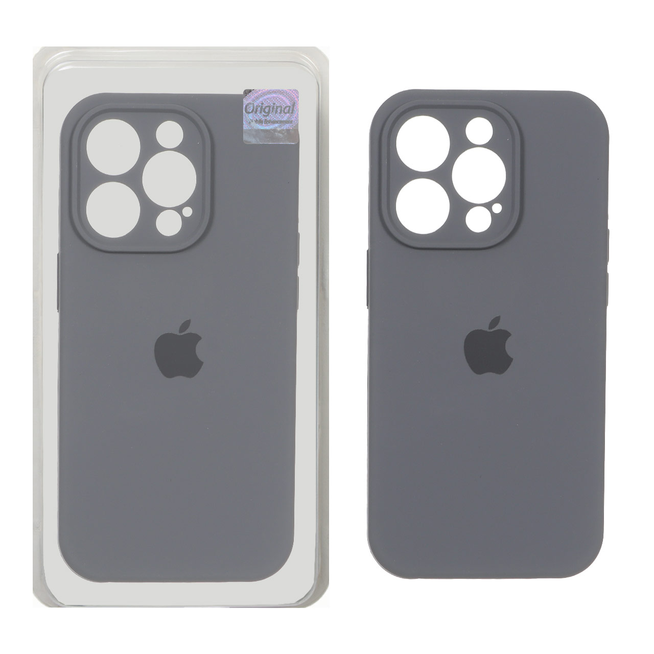 قاب سیلیکونی پاک کنی اورجینال Master Quality مدل Apple iPhone 14 Pro - خاکستری (پک دار)