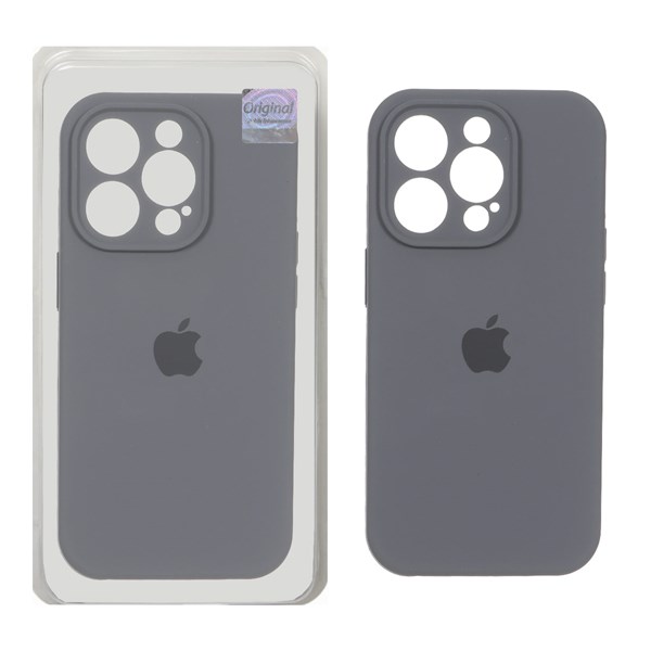 قاب سیلیکونی پاک کنی اورجینال Master Quality مدل Apple iPhone 14 Pro - خاکستری (پک دار)