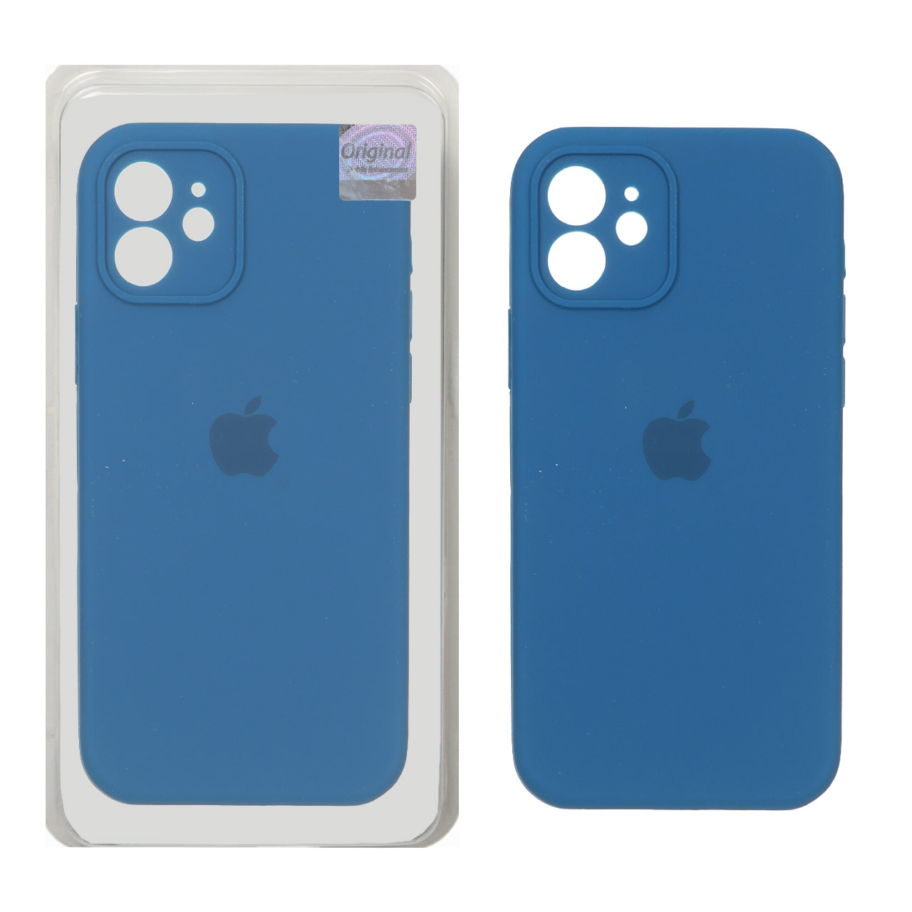 قاب سیلیکونی پاک کنی اورجینال Master Quality مدل Apple iPhone 12 - آبی کاربنی (پک دار)