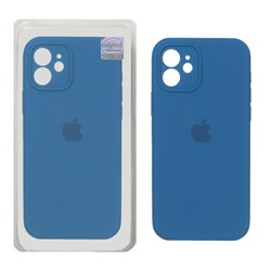 قاب سیلیکونی پاک کنی اورجینال Master Quality مدل Apple iPhone 12 - آبی کاربنی (پک دار)