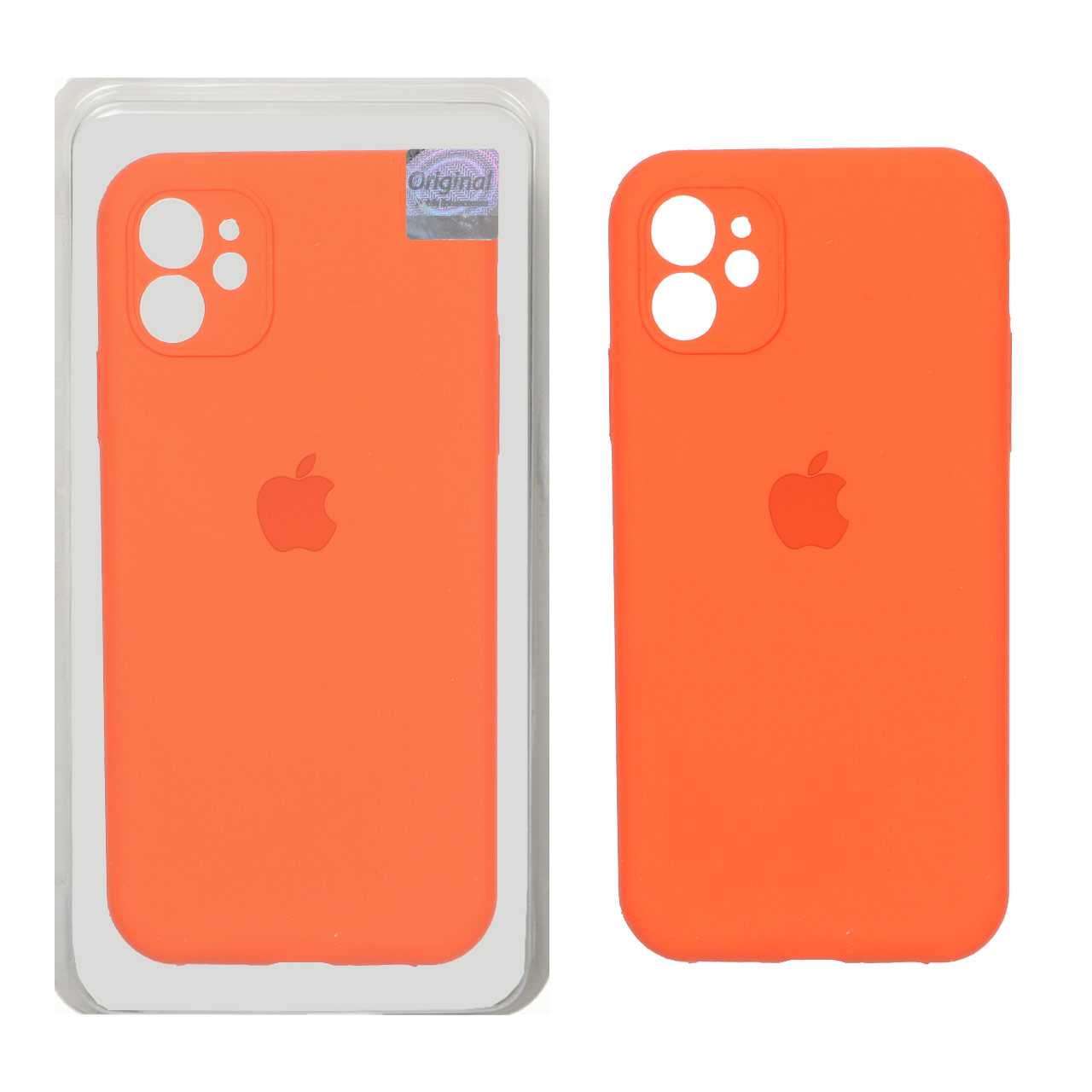 قاب سیلیکونی پاک کنی اورجینال Master Quality مدل Apple iPhone 11 - نارنجی (پک دار)