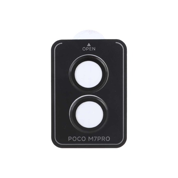 محافظ لنز رینگی اورجینال شابلون دار Xiaomi Poco M7 Pro 5G - مشکی