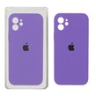 قاب سیلیکونی پاک کنی محافظ لنزدار اورجینال Apple iPhone 12 - بنفش (پک اصلی)