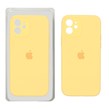 قاب سیلیکونی پاک کنی محافظ لنزدار اورجینال Apple iPhone 12 - زرد (پک اصلی)