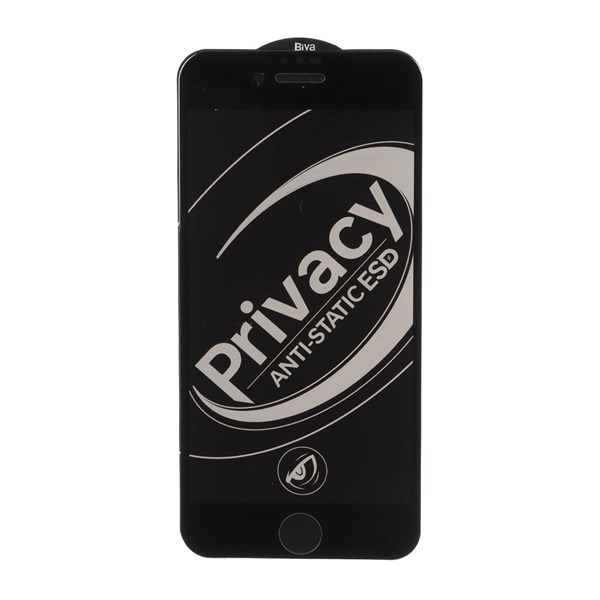 محافظ صفحه نمایش شیشه ای Full Cover Privacy Biva مدل Apple iPhone 6 / iPhone 7 / iPhone 8 / iPhone SE (2020) / SE (2022) - مشکی