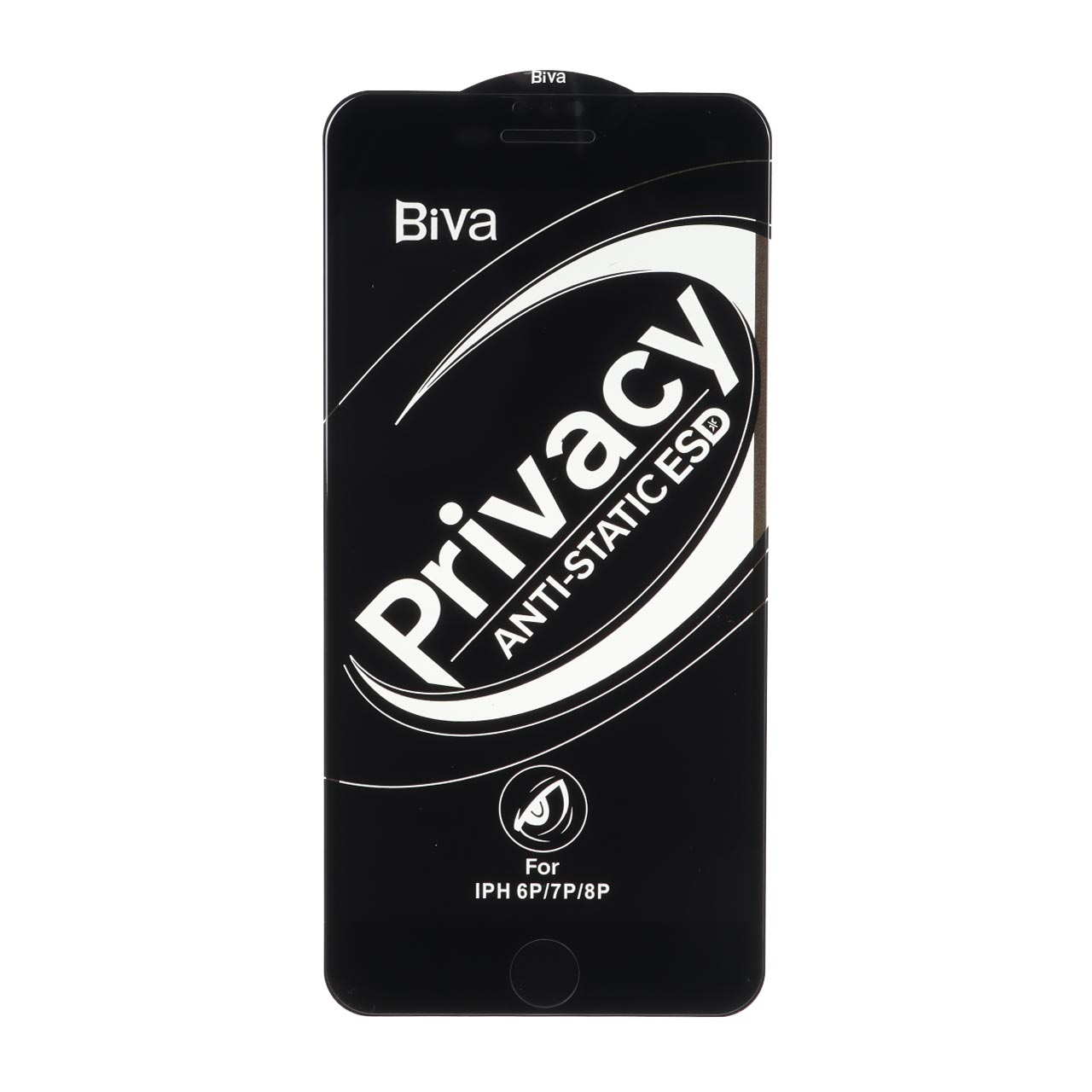 محافظ صفحه نمایش شیشه ای Full Cover Privacy Biva مدل Apple iPhone 6 ‌Plus / iPhone 6S Plus / iPhone 7 Plus / iPhone 8 Plus - مشکی